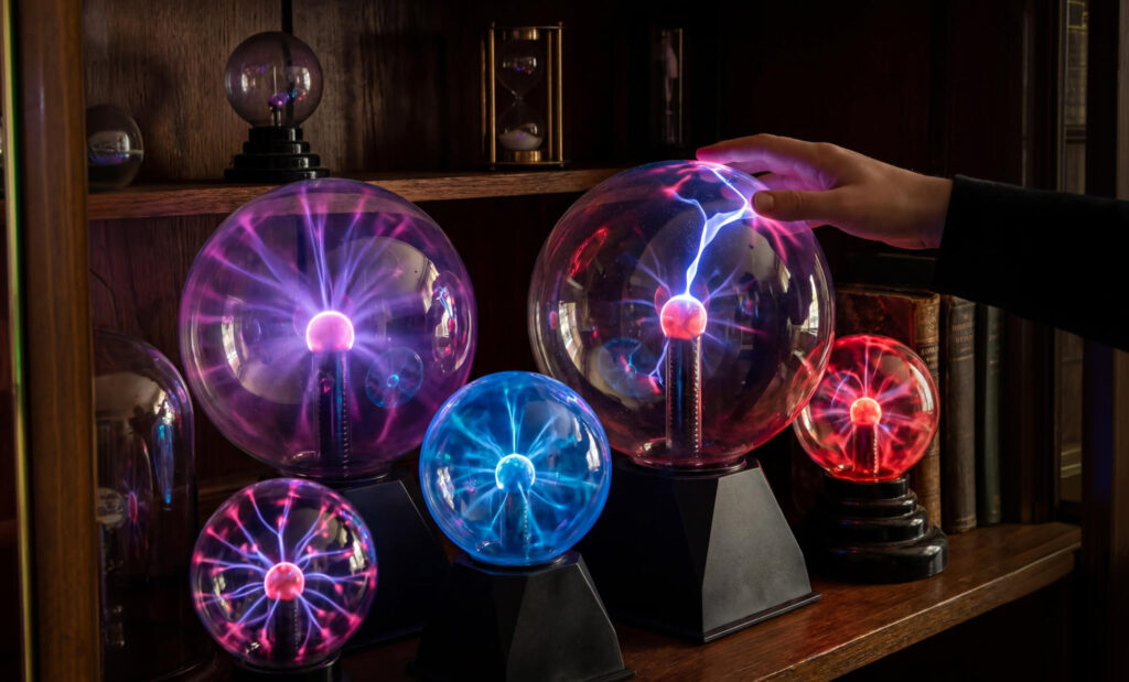 Kula plazmowa z elektrycznymi wyładowaniami – interaktywna atrakcja muzeum iluzji Mielno